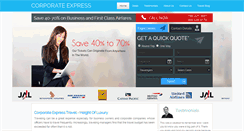 Desktop Screenshot of corporateexpresstravel.com